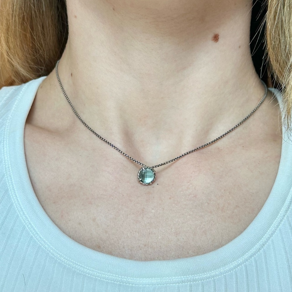 David Yurman blue topaz necklace